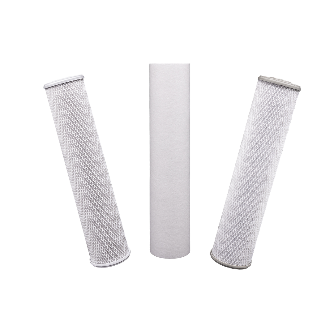 Display of Sediment and carbon block filters