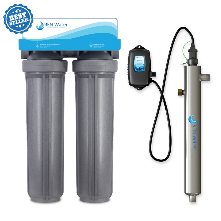 Modern Whole House Salt-Free Water Softener With UV