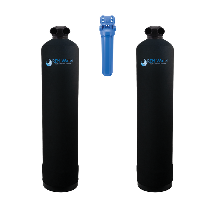 Home Water Filter + Salt-Free Conditioner Combo