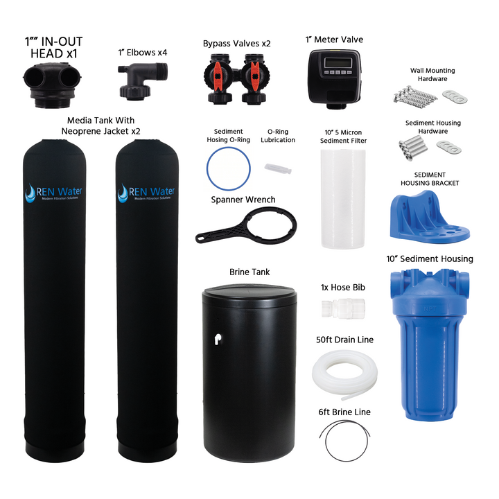 Home Water Filter + Salt Softener Combo