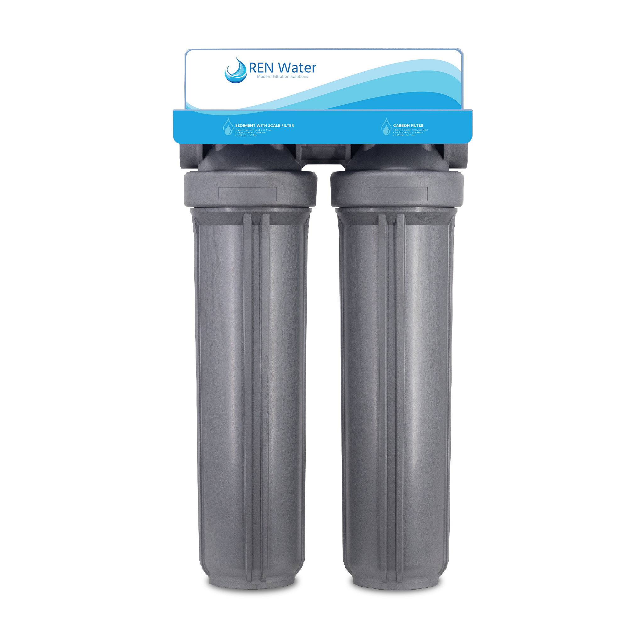 Modern Whole House Water Filtration Systems REN Water   Modern Whole House Sediment W Scale And Carbon 