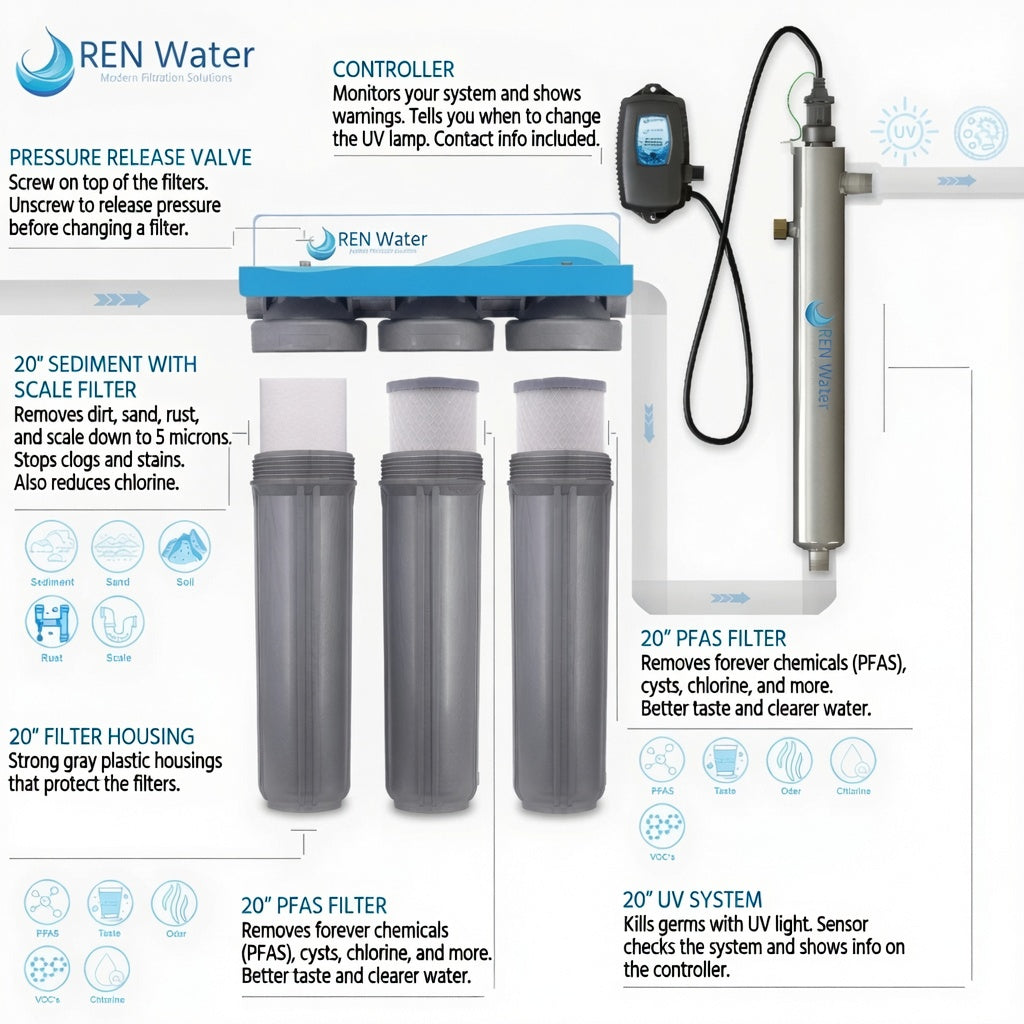Ultimate PFAS Cartridge Filtration System With UV